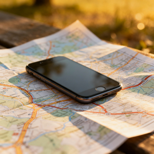地図とスマホ[AI]