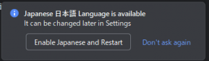 Enable Japanese and Restart