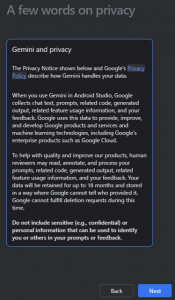 A few words on privacy