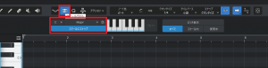 ピアノロールの左側