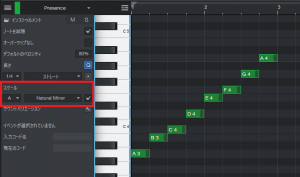 Aナチュラルマイナースケール