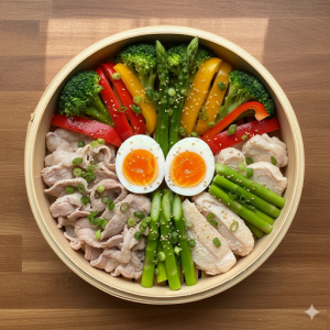 第11回：野菜、肉、魚、卵。食材別・ベストな蒸し時間と並べ方のコツ [AI] 1