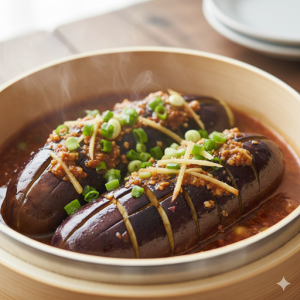 蒸しナスの「香味だれ」