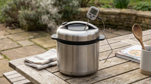 保温調理と温度計