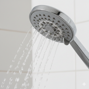 水流が変な方向に飛ぶ様子