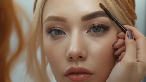 眉毛は自由な位置に描くもの