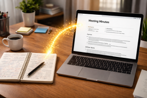 議事録の清書:手書きメモを投げるだけ!一瞬でフォーマルな形式へ 2 議事録の清書