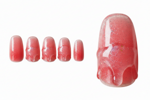 30選!3D・ぷっくりアートのネイルチップ特集|お花や水滴で指先に立体感を 1 07-11_ストロベリー・グレイズ (Strawberry Glaze Donut)