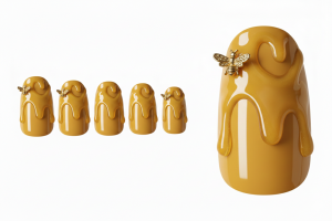 30選!3D・ぷっくりアートのネイルチップ特集|お花や水滴で指先に立体感を 7 07-17_ハニー・ドリップ (Honey Drip)