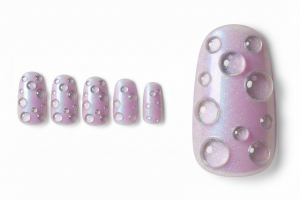 30選!3D・ぷっくりアートのネイルチップ特集|お花や水滴で指先に立体感を 9 07-19_オーロラ・バブル (Aurora Bubble)