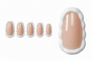 30選!3D・ぷっくりアートのネイルチップ特集|お花や水滴で指先に立体感を 2 07-22_パフ・ボーダー (Puff Border)