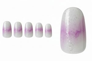インク・水彩ネイル30選!じゅわっと滲む繊細なニュアンスデザインカタログ 4 08-04_ラベンダー・ミスト (Lavender Mist Ink)