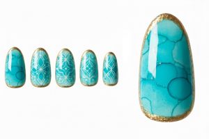 インク・水彩ネイル30選!じゅわっと滲む繊細なニュアンスデザインカタログ 1 08-21_モロッカン・タイル・インク (Moroccan Tile Ink)