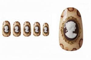 インク・水彩ネイル30選!じゅわっと滲む繊細なニュアンスデザインカタログ 6 08-26_カメオ・インク・フレーム (Cameo Ink Frame)