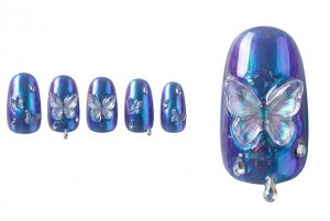 オーロラ・氷ネイル30選!うるうるネイルの透明感デザインカタログ 6 09-16_オーロラ・バタフライ・ティアーズ (Aurora Butterfly Tears)