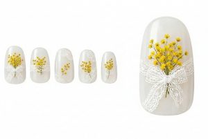 11-17_ミモザとレースのブーケ (Mimosa & Lace Bouquet)