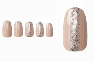 ブライダル・ウェディング30選!一生に一度の輝きを指先に纏うネイルカタログ 9 13-29_シルバー・リーフ・ストリーム (Silver Leaf Stream)