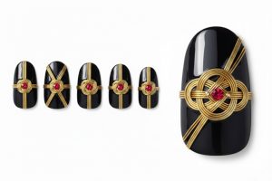 14-02_漆黒・金糸水引 (Jet Black & Gold Mizuhiki)