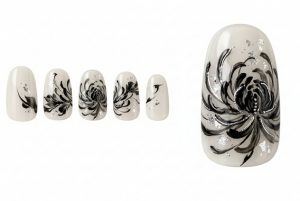 14-27_墨絵・乱菊（らんぎく） (Ink Wash Mum)