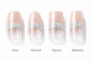 ガラスフレンチの爪の形別の比較