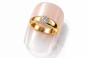 ミラーネイルとリングネイルを組み合わせ