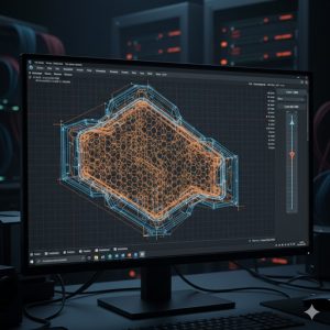レイヤーごとにノズルの動きをシミュレーションしているプレビュー画面