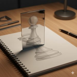 中心から半分だけ描くのがコツ 中心から半分だけ描くのがコツ