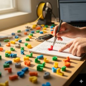 小さなテストパーツを何度も改良するクリエイターの情熱