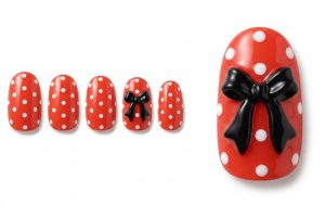 親友とはしゃぐテーマパーク遠足30選!映えるポップデザイン 1 18-01_王道レッドのドットポップ (Classic Red Polka Dots Pop)