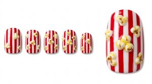 親友とはしゃぐテーマパーク遠足30選!映えるポップデザイン 5 18-05_弾けるポップコーンストライプ (Popping Popcorn Stripes)