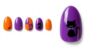 親友とはしゃぐテーマパーク遠足30選!映えるポップデザイン 2 18-22_ハロウィンキャットとパンプキン (Halloween Cat & Pumpkin Colors)