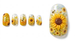 推しに愛を捧げる!ライブ・イベント参戦30選!概念ネイル集 2 21-22_太陽の子供・ひまわり・ポップ (Solar Child Sunflower Pop)