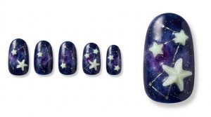 ナイトプール・海で主役を奪う夏休み30選!水着映えデザイン 1 23-11_ミッドナイト・スターフィッシュ (Midnight Starfish Glow)