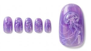 ナイトプール・海で主役を奪う夏休み30選!水着映えデザイン 8 23-28_クラゲのヴェール・パープル (Jellyfish Veil Purple)