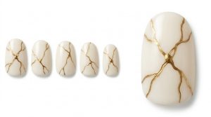 27-13_陶器のひび割れ・金継ぎ風 (Porcelain Kintsugi Style)