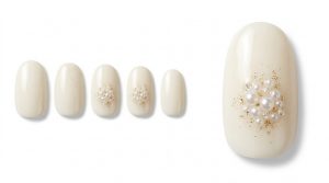 格式高いホテルウェディング参列30選!お祝いのお呼ばれネイル 5 29-15_純白の誓いへのエスコート (Escort for the Bride White-Pearl)