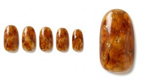 格式高いホテルウェディング参列30選!お祝いのお呼ばれネイル 6 29-16_琥珀のしずく・クラシック (Amber Drop Classic)