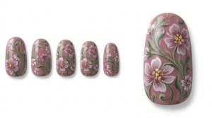 格式高いホテルウェディング参列30選!お祝いのお呼ばれネイル 8 29-18_薔薇のワルツ・ボタニカル (Rose Waltz Botanical)