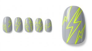 38-15_グレーと蛍光イエローの稲妻 (Grey & Neon Yellow Lightning)