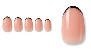 38-18_ピーチスキンのブラックフレンチ (Peach Pink & Black Skinny French)