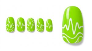 38-24_ライムと白の鼓動ウェーブ (Lime & White Heartbeat Wave)