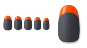 38-29_アスファルトのネオンフレンチ (Asphalt & Neon Orange French)