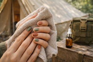 アウトドアでのネイル耐久性を高めるケアシーン