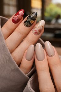 アシンメトリーで魅せるこなれ和装スタイル