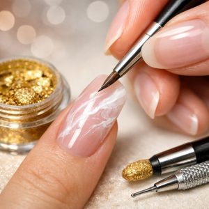 自分だけの守護石を指先に。誕生石・パワーストーン概念ネイル30選|運気を味方にするお守りチップ 1 タイダイとミラーで描く天然石アートの極意