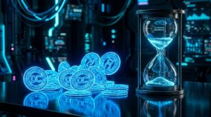 デジタルクレジットと天秤のイメージ デジタルクレジットと天秤