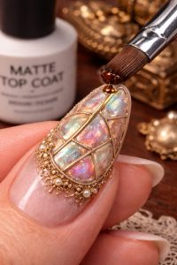 ミラーをくすませるアンティーク加工の工程