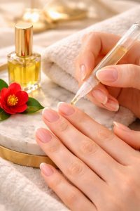 冬の指先を潤す専門的なオイルケアシーン