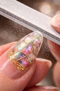 厚みをコントロールする精密なバフ工程