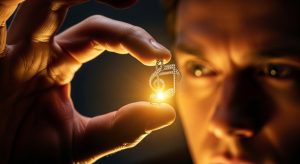 指先に光る一つの宝石のような音符